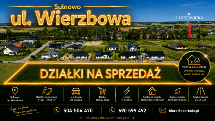 Działka Sprzedaż Sulnowo Wierzbowa 1